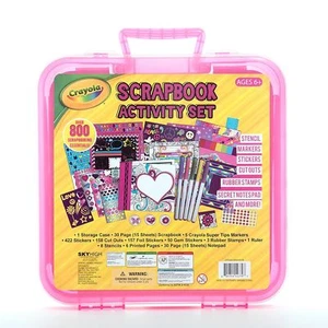NUEVO EN CAJA Crayola Niños Libro de recortes Suministros de arte Juego de actividades, más de 800 piezas - Imagen 1 de 1