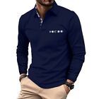 Elegant Mens Two Tone Sport Shirt Button Collar Quick Dry Long Sleeve