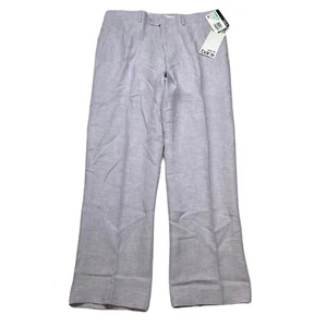 Bar III Linen Dress Pants Mens 34x30 Slim Fit Lavender Purple NEW - Picture 1 of 6