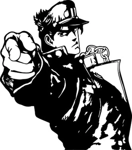 Jotaro JoJo's Bizarre Adventure decal sticker for car/truck laptop window custom - Picture 1 of 1