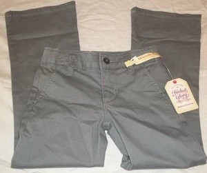 Girls Faded Glory Pants Bootcut Chino Flannel Gray Size 5 New With Tags - Picture 1 of 2
