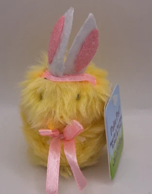Dan Dee Pink Palm Pet Chirping Chick With Bunny Ears Easter Collectible - Image 1 of 4