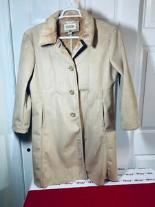 Cappotto giacca Talbots donna GRANDE marrone scamosciato fodera pelliccia lavabile in lavatrice medio lungo - Foto 1 di 9