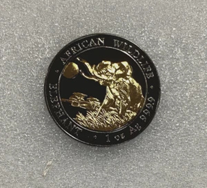 Somalia 2016 Elephant Black Ruthenium & Gold Gilding both sides 1 oz Silver Coin - Picture 1 of 2