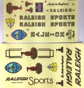 BICYCLE VINTAGE 2 DECAL SET RALEIGH SPORT BIKE STICKER CYCLING FRAME SPARE PART  - Picture 1 of 12