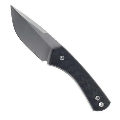 TwoSun Micro Fixed Blade Knife Carbon Fiber Handle M390 Drop Point TS265-M390