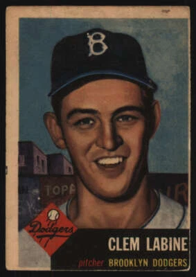 1953 Topps #14 Clem Labine VG/VGEX Dodgers DP 577629 - Image 1 of 2
