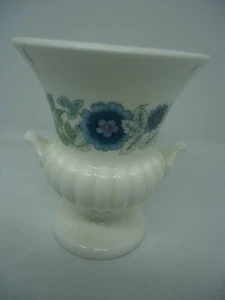 Wedgwood Clementine Urna Vaso 9 cm Bone China 1° Qualità Blu Vintage British - Foto 1 di 4
