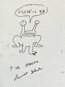 Original Daniel Johnston Hi How Are You? JEREMIAH Signed COA Nirvana/Kurt Cobain - Picture 1 of 1