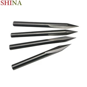 5Pcs 3mm 30 degree 0.3mm Tungsten Carbide Double Flutes Straight Engraving Bits - Picture 1 of 9