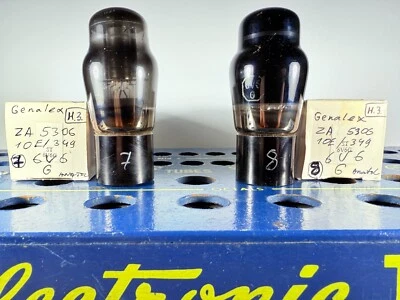 Par estrechamente emparejado Genalex Brimar 6V6G probado como tubo NOS Foto 1 de 4