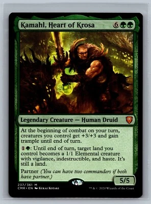 Magic The Gathering Commander Legends Kamahl, Heart of Krosa #237/361 MTG TCG - Image 1 of 2