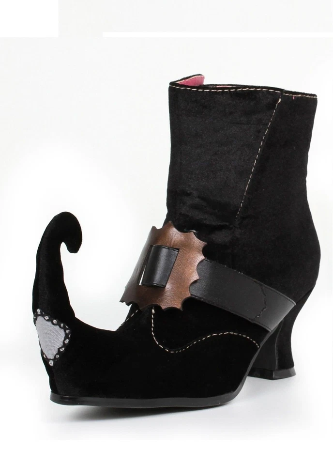 Bruja Hocus Pocus Winifred Sanderson Puntera Rizada Disfraz Zapatos Botines 8 9 10 Foto 1 de 1