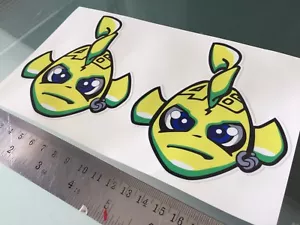 PEGATINAS CALCOMANÍAS DE PESCADO ROSSI MISANO (100 mm x 110 mm) X2 - Imagen 1 de 3
