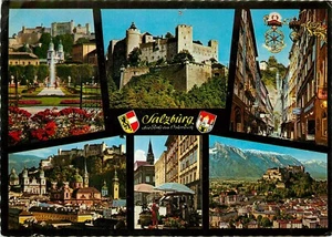 Salzburg Österreich Mehrfachansicht PM 1970 Postkarte - Bild 1 von 2