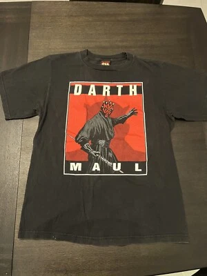 Camiseta Vintage Star Wars Episódio 1 The Phantom Menace Darth Maul Tamanho Grande Anos 90’ - Imagem 1 de 4