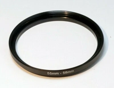 55mm to 58mm ring Metal adapter threaded step-up - Image 1 of 4