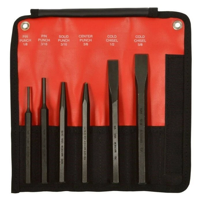 Mayhew 61005 6 Piece Punch And Chisel Set