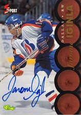 Jarome Iginla signed Hockey Card Calgary Flames 1995 Classic 5 Sport Rookie #JI