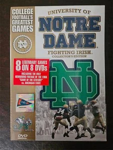 University Notre Dame Fighting Irish 8 Games on 8 DVDs box set NEW SEALED - Imagen 1 de 5