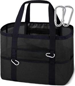 Extra Large Mesh Tote - Lightweight Beach Bag with 9 Pockets, Beach Essentials - Picture 1 of 6