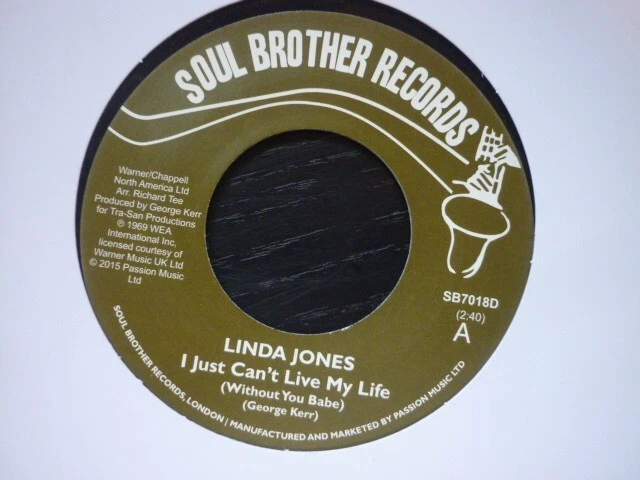 linda jones i just cant live.... expansion  uk  re issue soul 45 deleted - Image 1 of 1