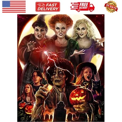 Kits de Pintura de Diamantes para Adultos, Arte de Diamantes Halloween HD Lienzo Hágalo Usted Mismo 5D Completo... Foto 1 de 4