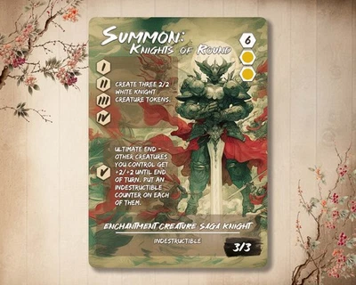 Summon Knights of Round - MTG Custom Card - Alter Magic Final Fantasy Full Art - Imagen 1 de 2