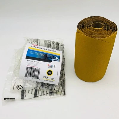 Discos de lijado 3M 255L Stickit Gold grano P80 6" óxido de aluminio 1 rollo/75 discos Foto 1 de 4