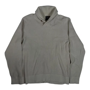 Abercrombie & Fitch Pullover Herren Large Beige Schalkragen Waffel Strickpullover - Bild 1 von 7