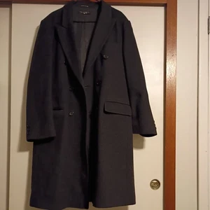American Male Polo Coat Gray Wool  Cashmere Double Breasted Long Overcoat Sz 44 - Picture 1 of 15