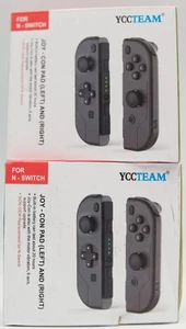 SET OF 2 YCCTEAM NINTENDO SWITCH JOY CONS GRAY LEFT AND RIGHT NEW SEALED BOXES - Picture 1 of 4