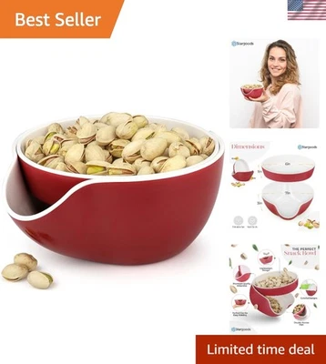 Práctico cuenco para servir pistacho rojo - Perfecto para fiestas y regalos Foto 1 de 4