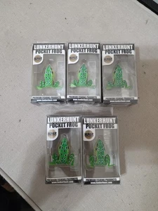5x Lunkerhunt Pocket Frog Lure 1.75" Leopard Color 1/4 oz Topwater Weedless - Picture 1 of 2