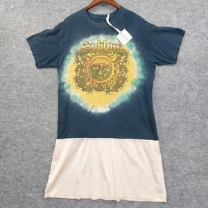 Sublime Shirt Womens Large Tie Dye Sun Graphic Urban Renewal Dress Upcycled Band - Picture 1 of 9