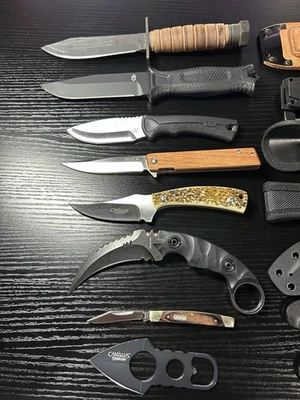 Assorted Knife Lot Fixed Blade and Folders - Image 1 of 4