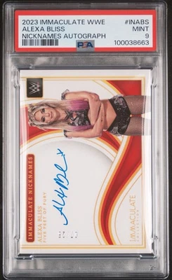 Panini Immaculate WWE 2023 Alexa Bliss Immaculate Nicknames/25 PSA 9 como nuevo Foto 1 de 3