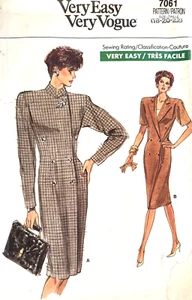 Vestido VOGUE Misses' años 80, patrón superior 7061 talla 18-22 SIN CORTAR - Imagen 1 de 2