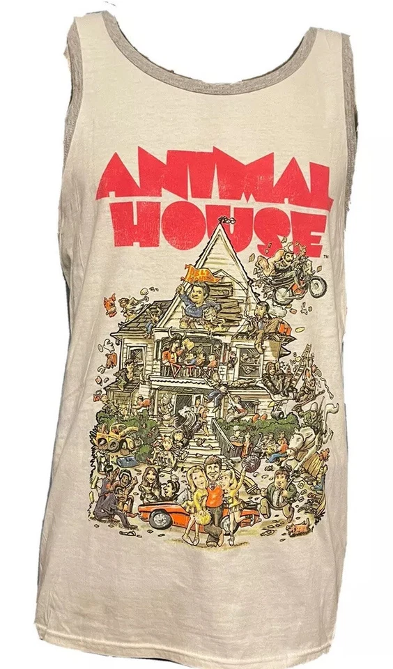 Animal House Graphic White Tank Top Sleeveless Shirt - Image 1 of 3