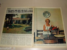 GIULIETTA MASINA attrice clipping ritaglio articolo foto photo 1963 FREGENE
