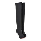Sexy Womens Stilettos High Heel Shoes Platform Over The Knee Thigh Boots Party