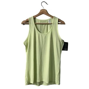 Marika Cycle House Tank Top Mesh Panel Butterfly Green Lime GLT2806A - Picture 1 of 6