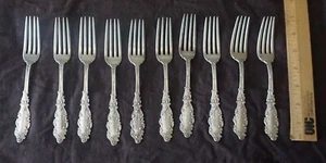 Set of 10 Gorham LUXEMBOURG (1893) Heavy DINNER FORKS-7 Inch- Mono - Picture 1 of 8