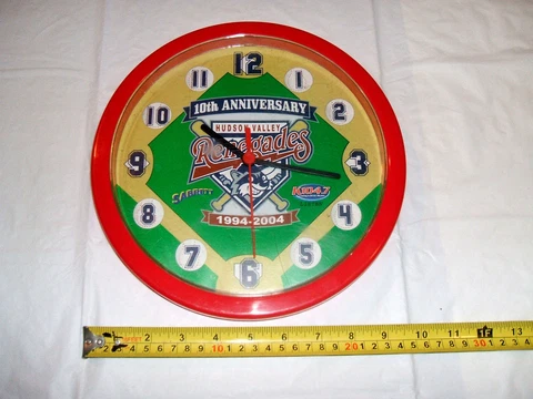 Hudson Valley Renegades MiLB 10th Anniversary Clock 1994-2004 Plastic 10" WORKS Cover