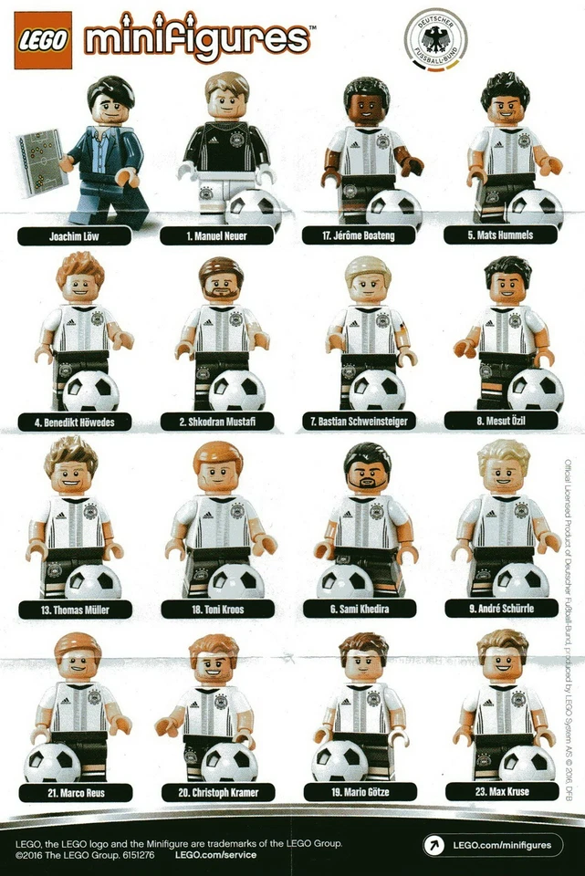 LEGO Collectable MINIFIGUREN: Lego Minifiguren Dfb Serie die Mannschaft (71014)
