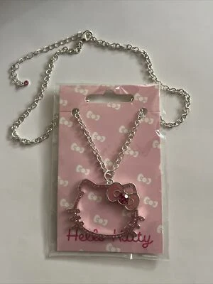 collana Hello Kitty originale sanrio bigiotteria brillantini  - Immagine 1 di 3