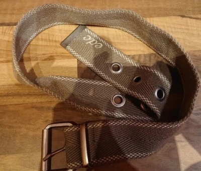 Esprit Gürtel Damen 101cm für Gr. 36, Grau, Khaki für Cargohose Stoffgürtel Neu - Bild 1 von 3