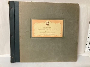 78rpm 4 record set Beethoven Symphony #5 London Philharmonic Weingartner - Picture 1 of 8