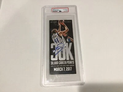 Dirk Nowitzki Signed 30K Ticket Slabbed Encapsulated Go Mavericks PSA DNA COA b - Image 1 of 2