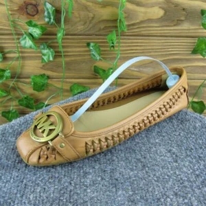 Michael Kors Fulton Moccasin Women Flat Shoes Size 6.5 Medium Brown Leather - Picture 1 of 9
